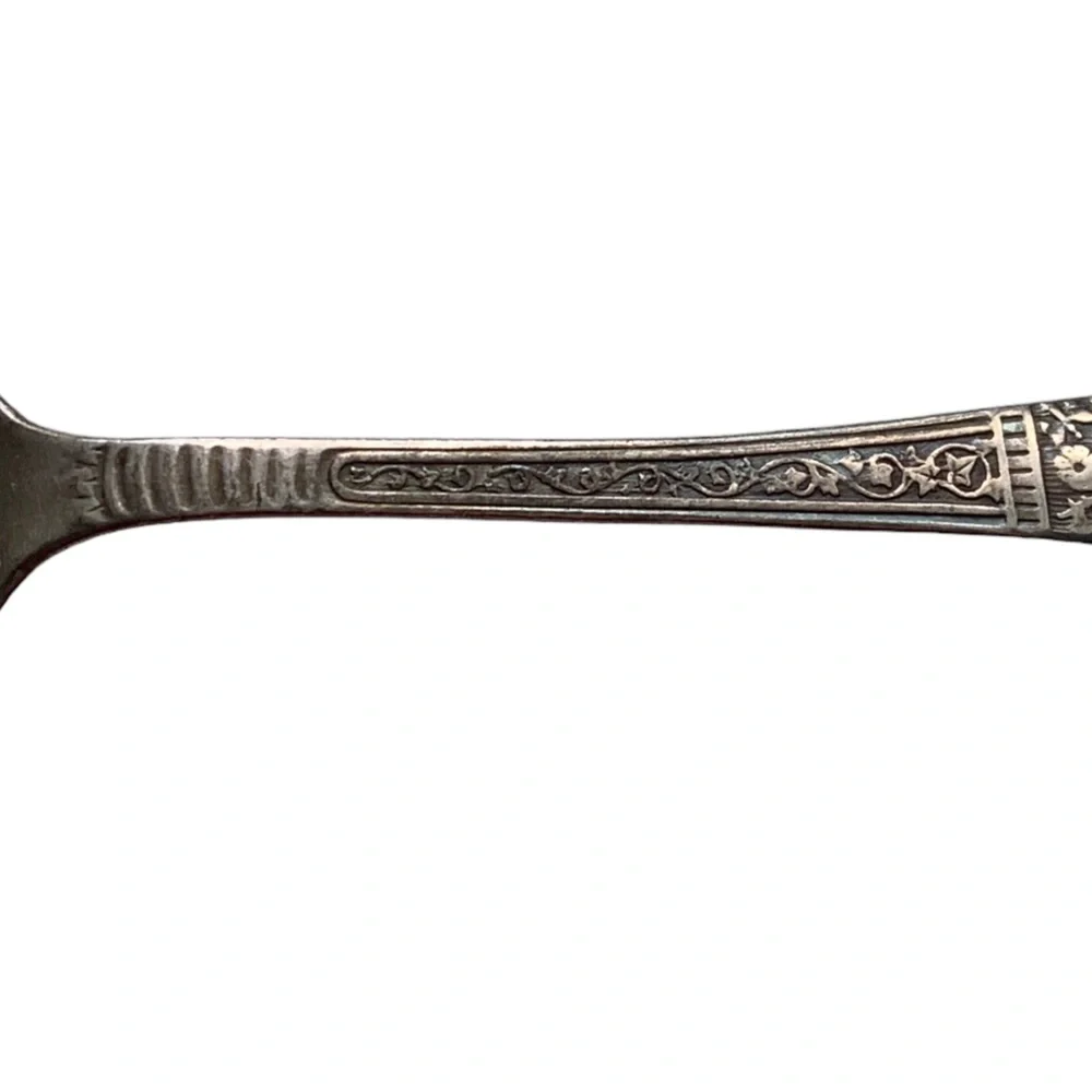 Antique MERMOD JACCARD CO PAI.81 Silver Spoon Silverware Kitchen Serving
